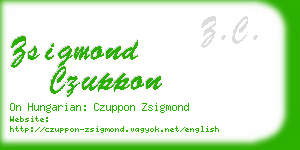 zsigmond czuppon business card